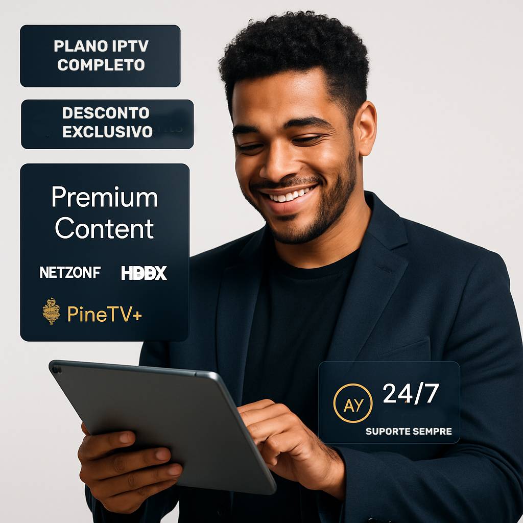 Imagem destaca beneficios de contracao com desconto apos o teste iptv