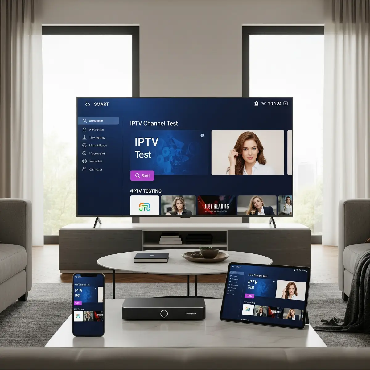 Teste IPTV em múltiplos dispositivos
