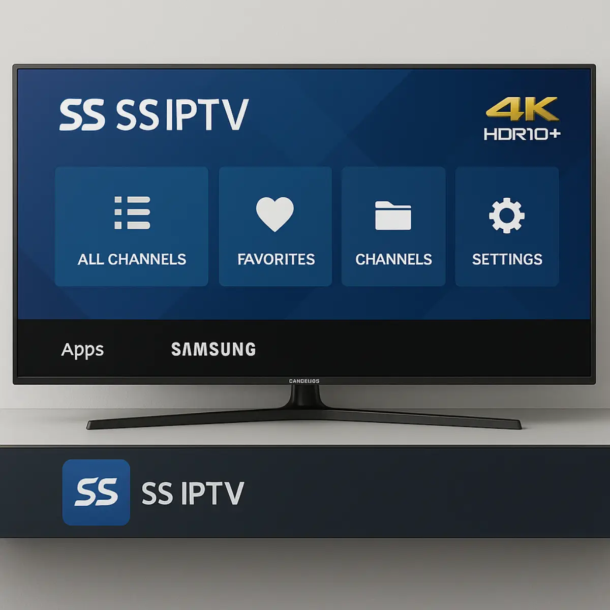 Smart TV Samsung com SS IPTV instalado nativamente da loja oficial